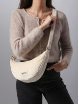 Heuptasje Velours Ribfluweel Hindbag Beige velours V-vue-porte